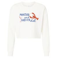 Martini And Lobster Diet Martini Aesthetic Fisherman Core Cropped Pullover Crew