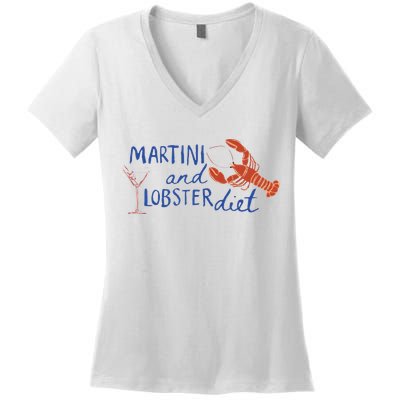 Martini And Lobster Diet Martini Aesthetic Fisherman Core Women's V-Neck T-Shirt