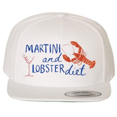 Martini And Lobster Diet Martini Aesthetic Fisherman Core Wool Snapback Cap