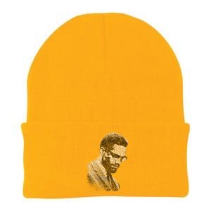 Malcolm X Black And White Portrait Knit Cap Winter Beanie