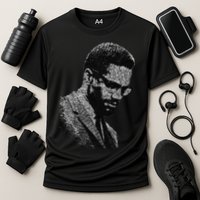 Malcolm X Black And White Portrait Cooling Performance Crew T-Shirt