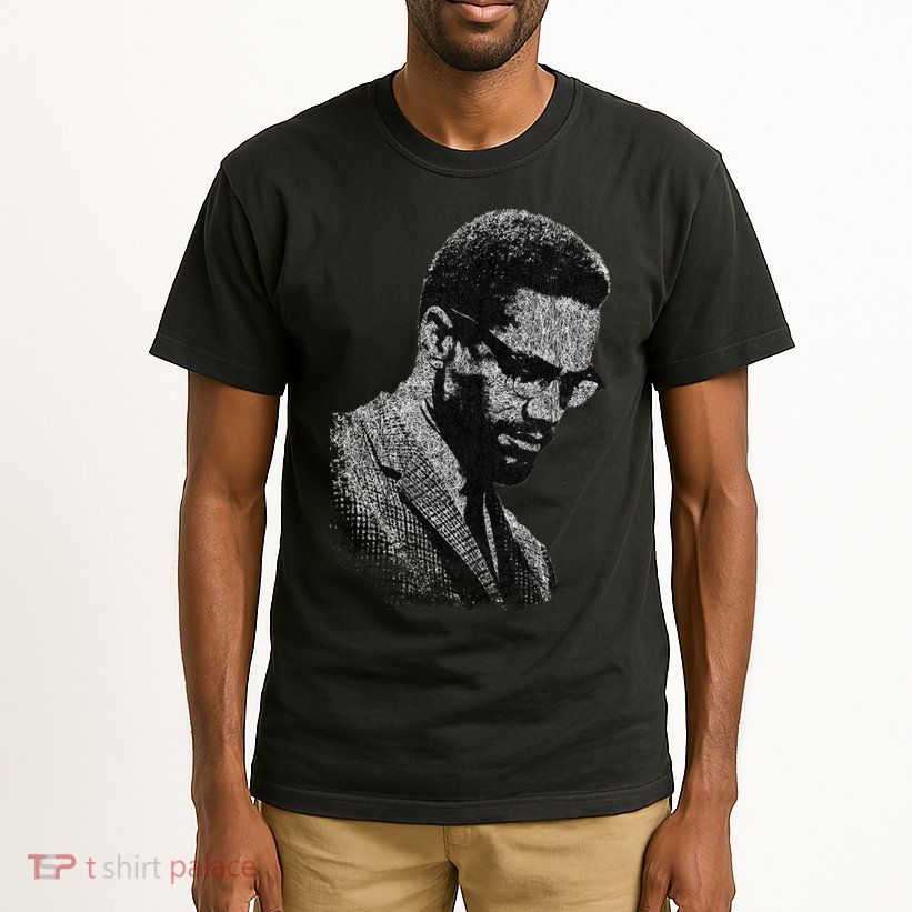 Malcolm X Black And White Portrait Tall T-Shirt