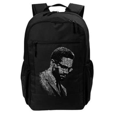 Malcolm X Black And White Portrait Daily Commute Backpack