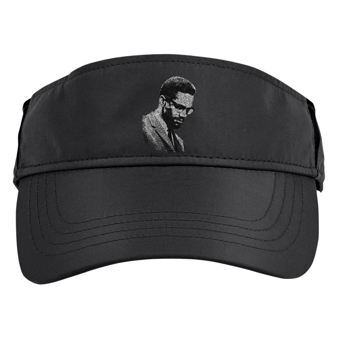 Malcolm X Black And White Portrait Adult Drive Performance Visor