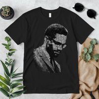 Malcolm X Black And White Portrait Premium T-Shirt