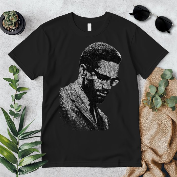 Malcolm X Black And White Portrait Premium T-Shirt