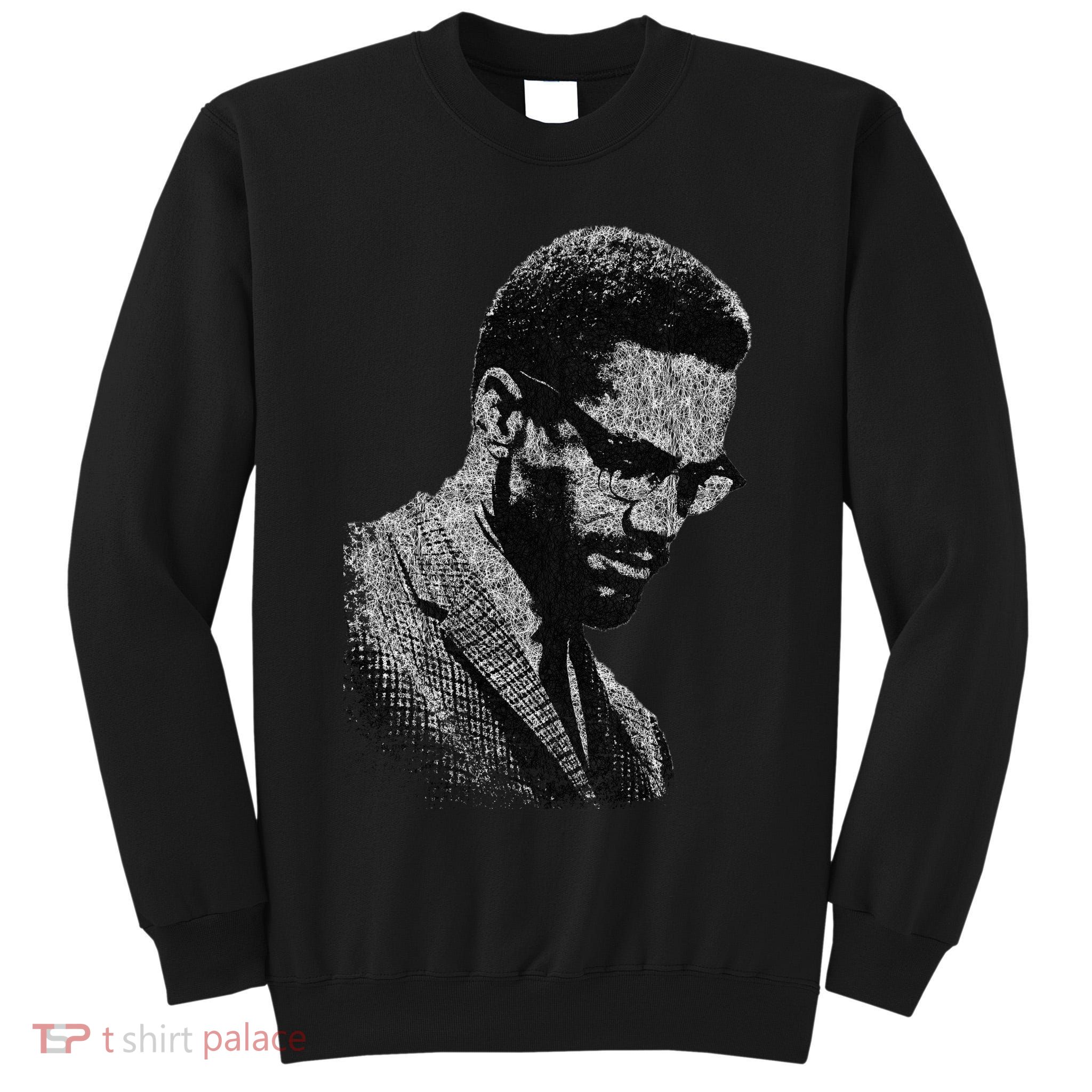 Malcolm X Black And White Portrait Tall Sweatshirt