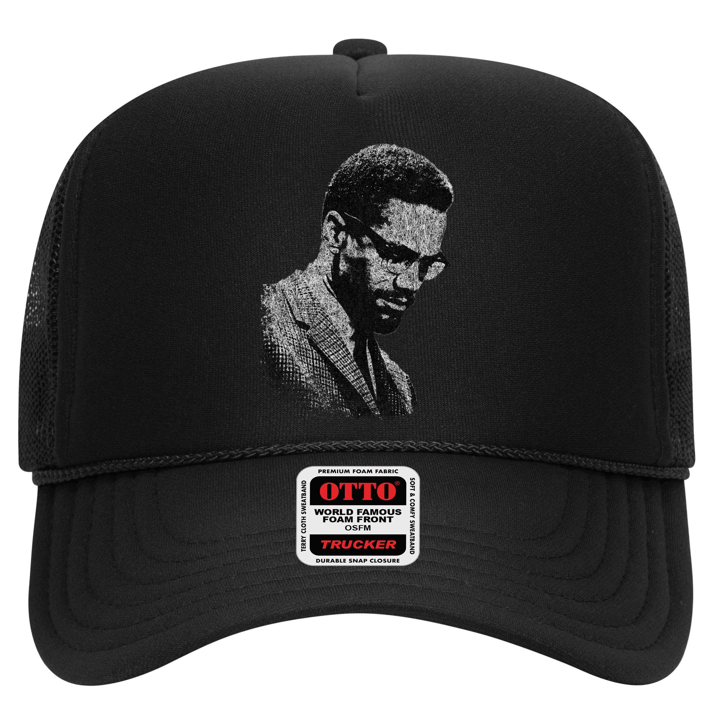 Malcolm X Black And White Portrait Hat