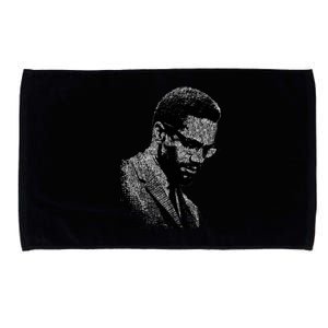 Malcolm X Black And White Portrait Microfiber Hand Towel