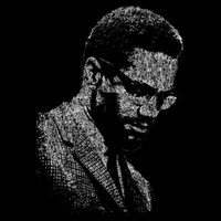 Malcolm X Black And White Portrait Ladies Long Sleeve Shirt