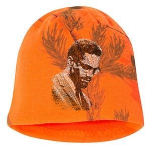 Malcolm X Black And White Portrait Kati - Camo Knit Beanie