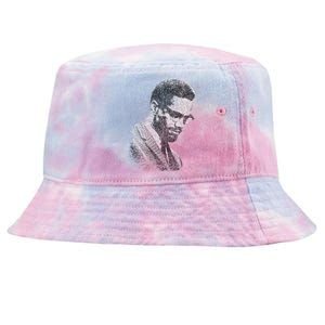 Malcolm X Black And White Portrait Tie-Dyed Bucket Hat