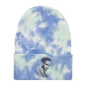 Malcolm X Black And White Portrait Tie Dye 12in Knit Beanie