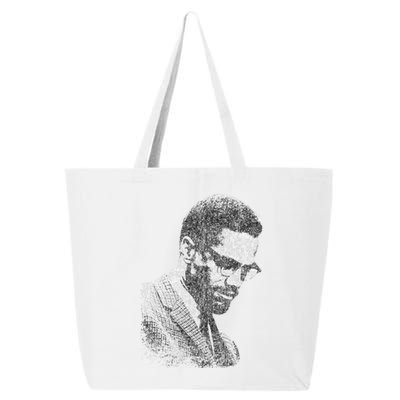 Malcolm X Black And White Portrait 25L Jumbo Tote