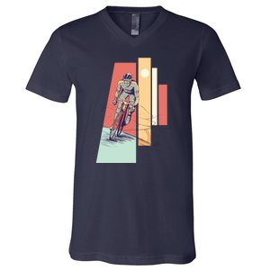 Male Cyclist V-Neck T-Shirt