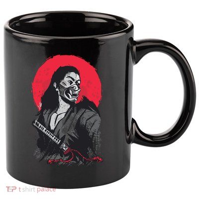 Male Japanese Warrior 11oz C Handle Ceramic Mug