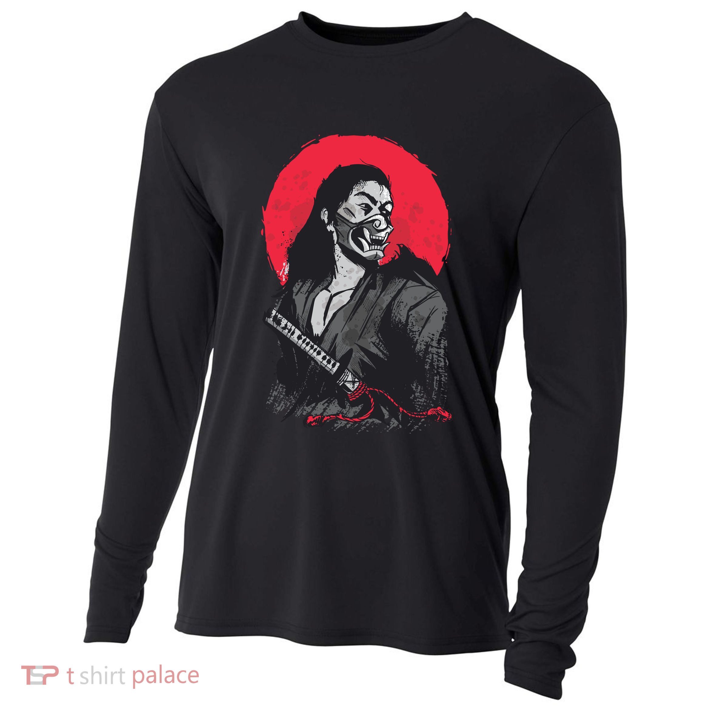 Male Japanese Warrior Cooling Performance Long Sleeve Crew
