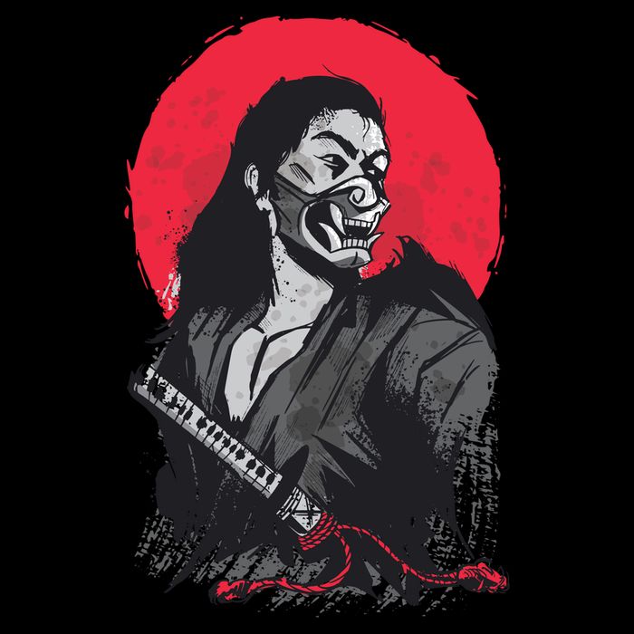 Male Japanese Warrior Poster