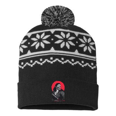 Male Japanese Warrior USA-Made Snowflake Beanie