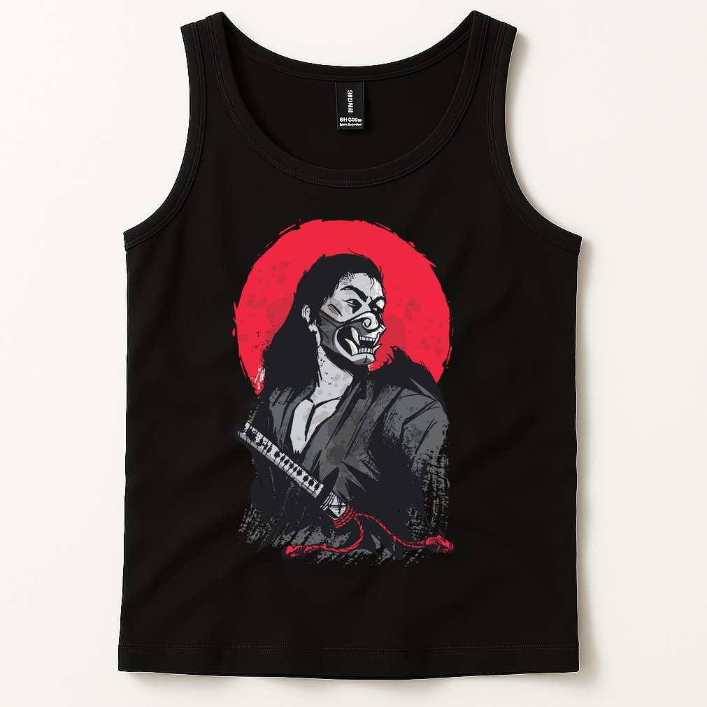 Male Japanese Warrior Tank Top
