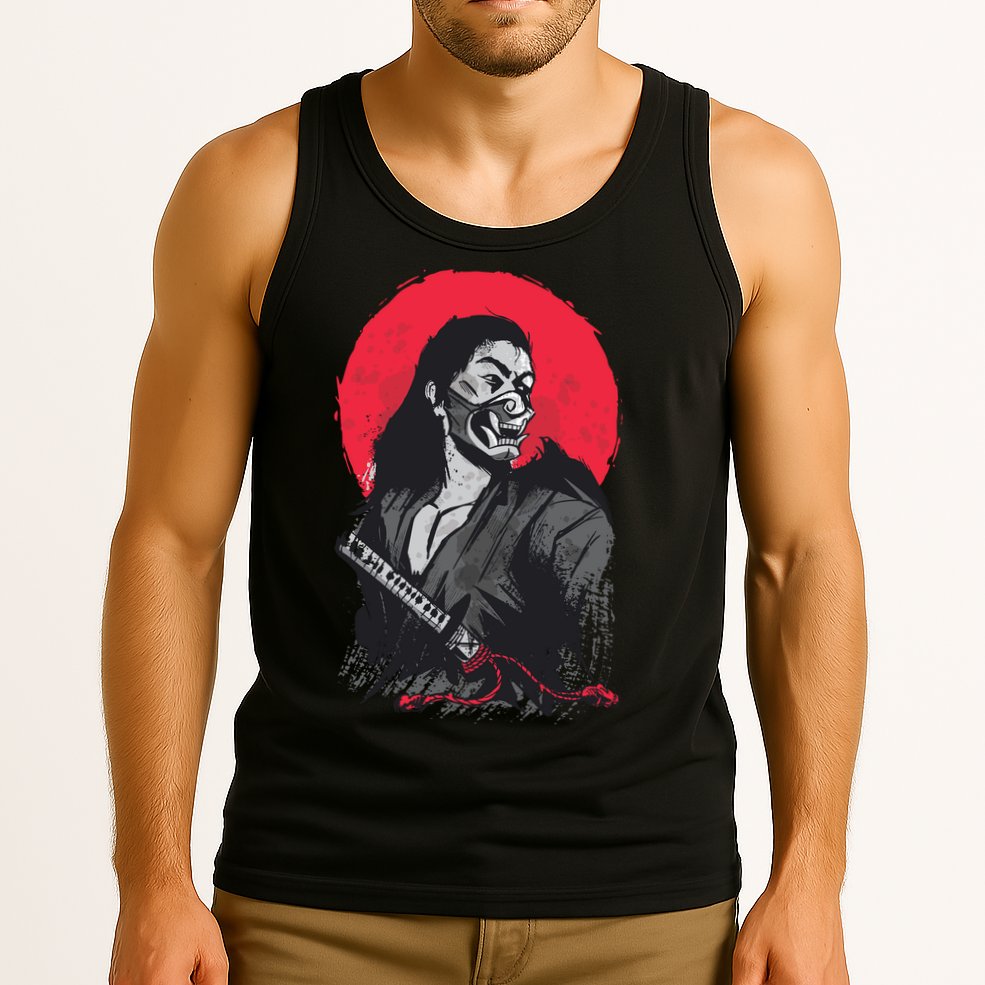 Male Japanese Warrior Tank Top