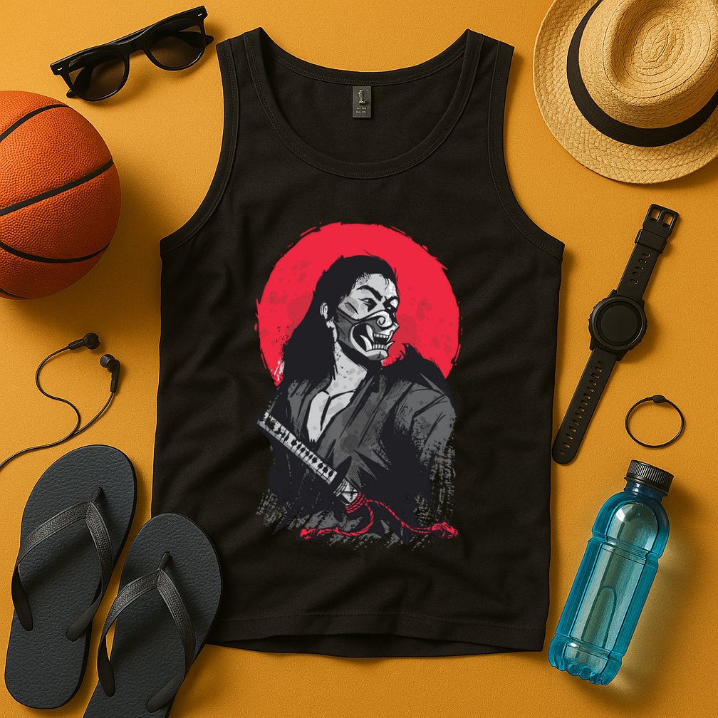 Male Japanese Warrior Tank Top