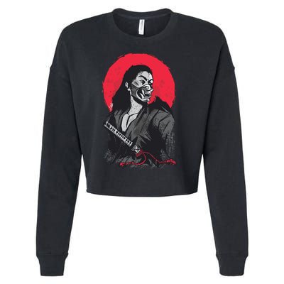Male Japanese Warrior Cropped Pullover Crew
