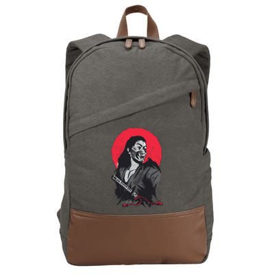 Male Japanese Warrior Cotton Canvas Backpack