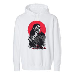 Male Japanese Warrior Garment-Dyed Fleece Hoodie