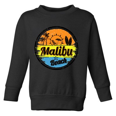 Malibu Beach Retro Circle Toddler Sweatshirt
