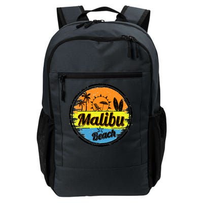 Malibu Beach Retro Circle Daily Commute Backpack