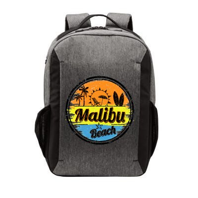 Malibu Beach Retro Circle Vector Backpack