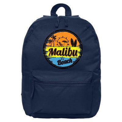 Malibu Beach Retro Circle 16 in Basic Backpack