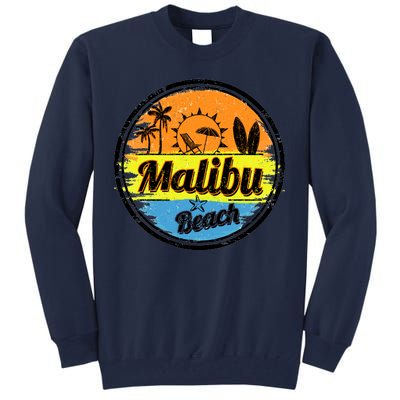 Malibu Beach Retro Circle Tall Sweatshirt