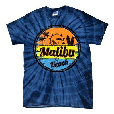 Malibu Beach Retro Circle Tie-Dye T-Shirt