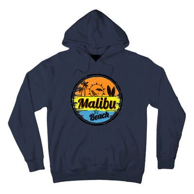 Malibu Beach Retro Circle Tall Hoodie