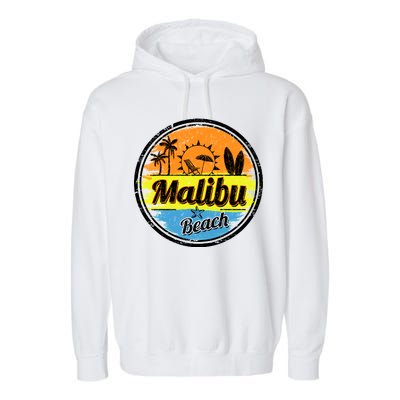 Malibu Beach Retro Circle Garment-Dyed Fleece Hoodie