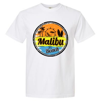 Malibu Beach Retro Circle Garment-Dyed Heavyweight T-Shirt