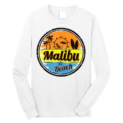 Malibu Beach Retro Circle Long Sleeve Shirt