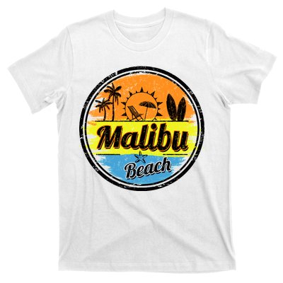 Malibu Beach Retro Circle T-Shirt