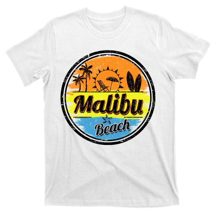 Malibu Beach Retro Circle T-Shirt