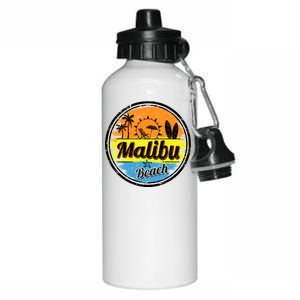 Malibu Beach Retro Circle Aluminum Water Bottle