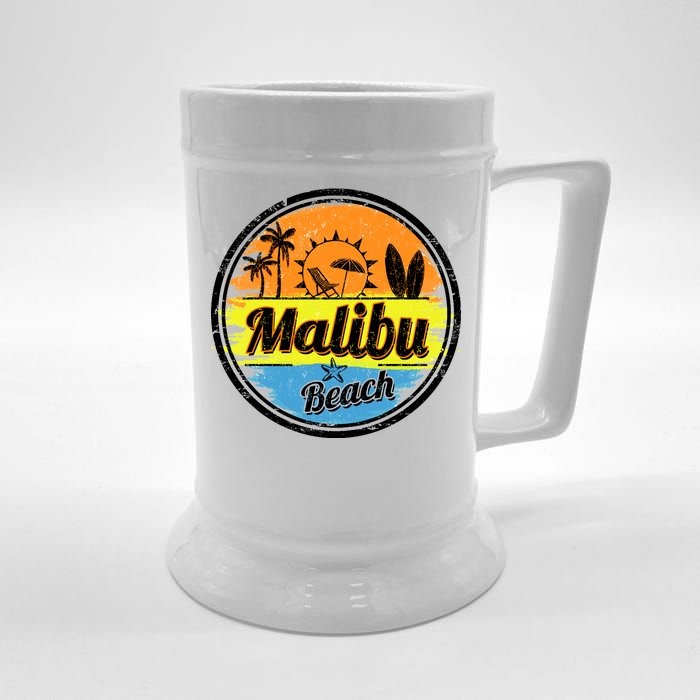 Malibu Beach Retro Circle Beer Stein