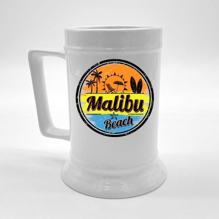 Malibu Beach Retro Circle Beer Stein