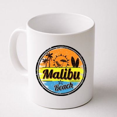 Malibu Beach Retro Circle Coffee Mug