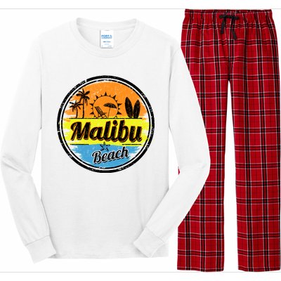 Malibu Beach Retro Circle Long Sleeve Pajama Set