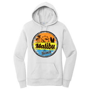 Malibu Beach Retro Circle Women's Pullover Hoodie