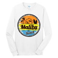 Malibu Beach Retro Circle Tall Long Sleeve T-Shirt