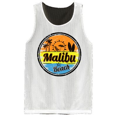 Malibu Beach Retro Circle Mesh Reversible Basketball Jersey Tank