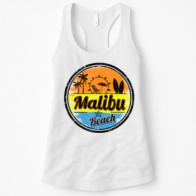 Malibu Beach Retro Circle Womens Tank Top